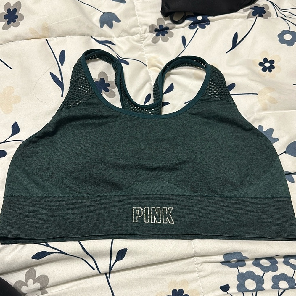 Pink sports bra